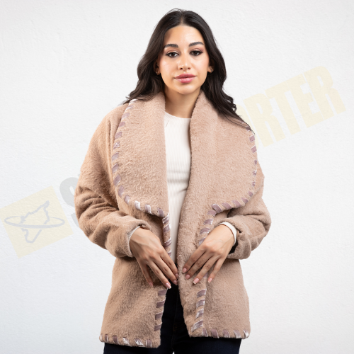 سترة تويد كبيرة الحجم