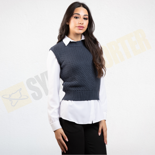 بلوزة محبوكة بدون أكمام - الصورة 4