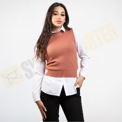 بلوزة محبوكة بدون أكمام - الصورة 5