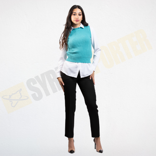 بلوزة محبوكة بدون أكمام - الصورة 6