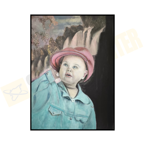 لوحة فنية بملامح طفل – 70*50
