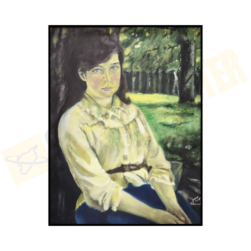 لوحة فنية لفتاة في الطبيعة – 40*50