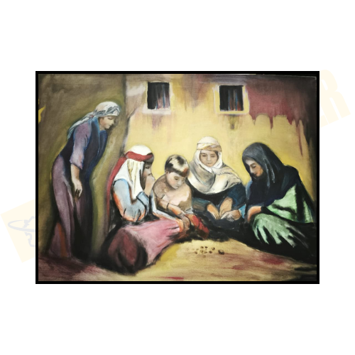 لوحة فنية بمشهد تراثي – 70*50
