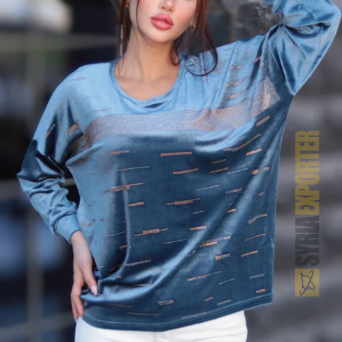 بلوزة مخمل اوفر سايز